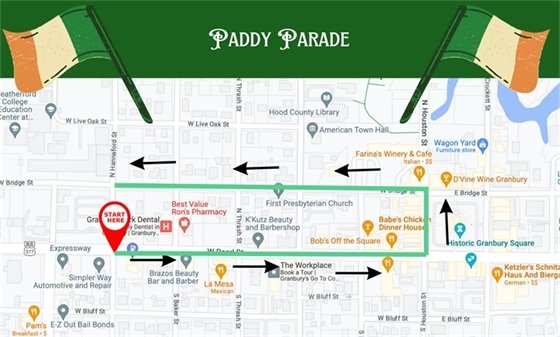 Paddy Parade Map
