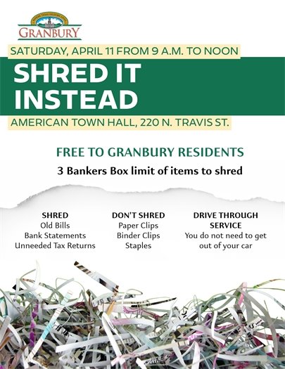 Shred it Instead  April 11