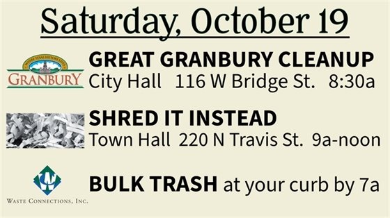 Oct. 19 Clean up event