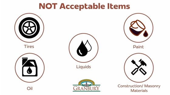 Bulk Trash Not acceptable items