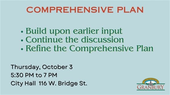 Comprehensive Plan needs your input