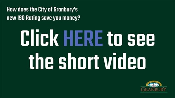 Granbury's new ISO rating should save you money