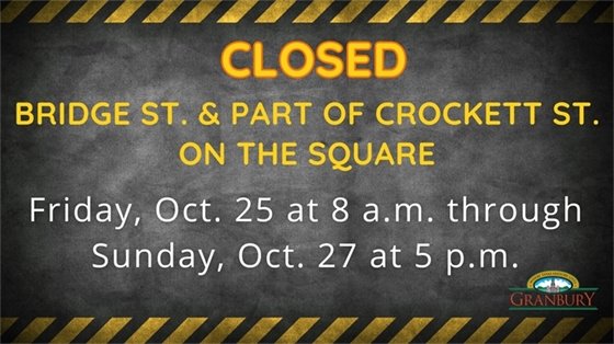 Bridge St. and part of Crockett closed 