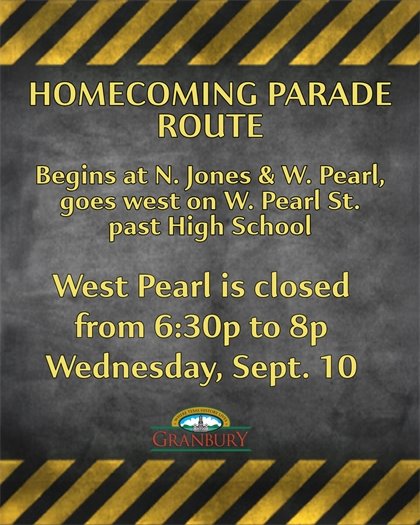 Parade route closure
