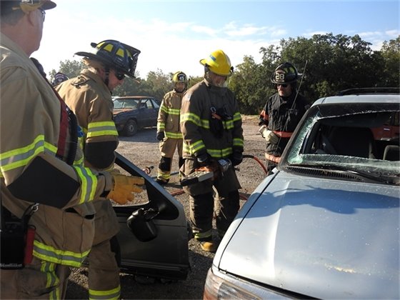 Firefighters training
